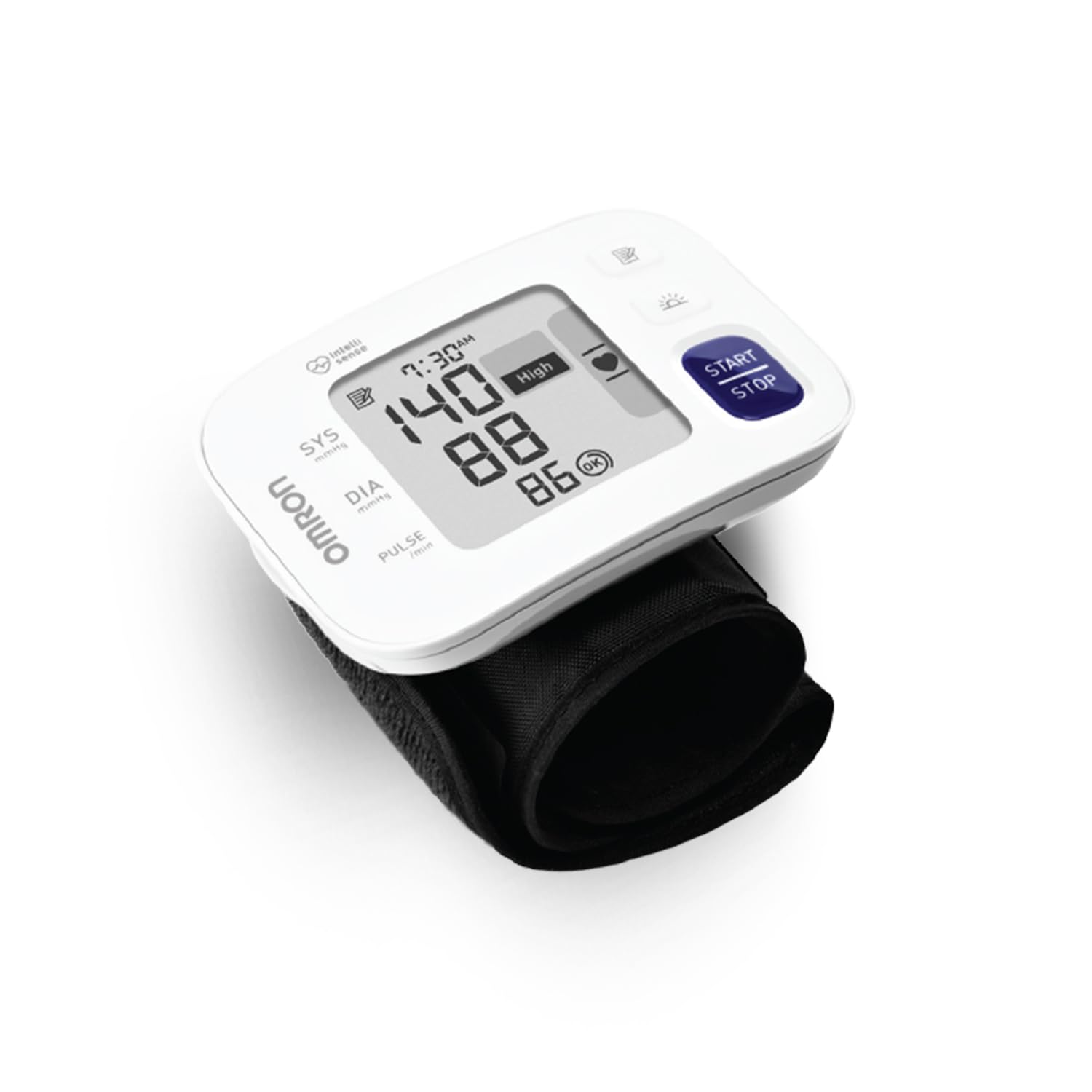 Omron HEM 6181 Fully Automatic Wrist Blood Pressure Monitor with Intelligence Technology, Cuff Wrapping Guide and Irregular Heartbeat Detection for Most Accurate Measurement (White) 