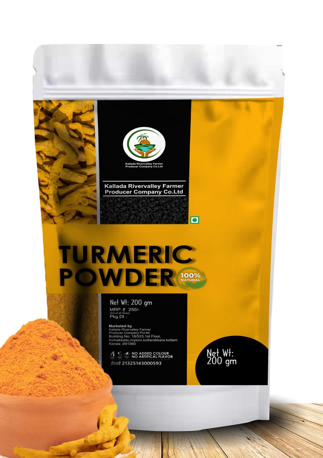  100% Natural Turmeric Powder, 200gm