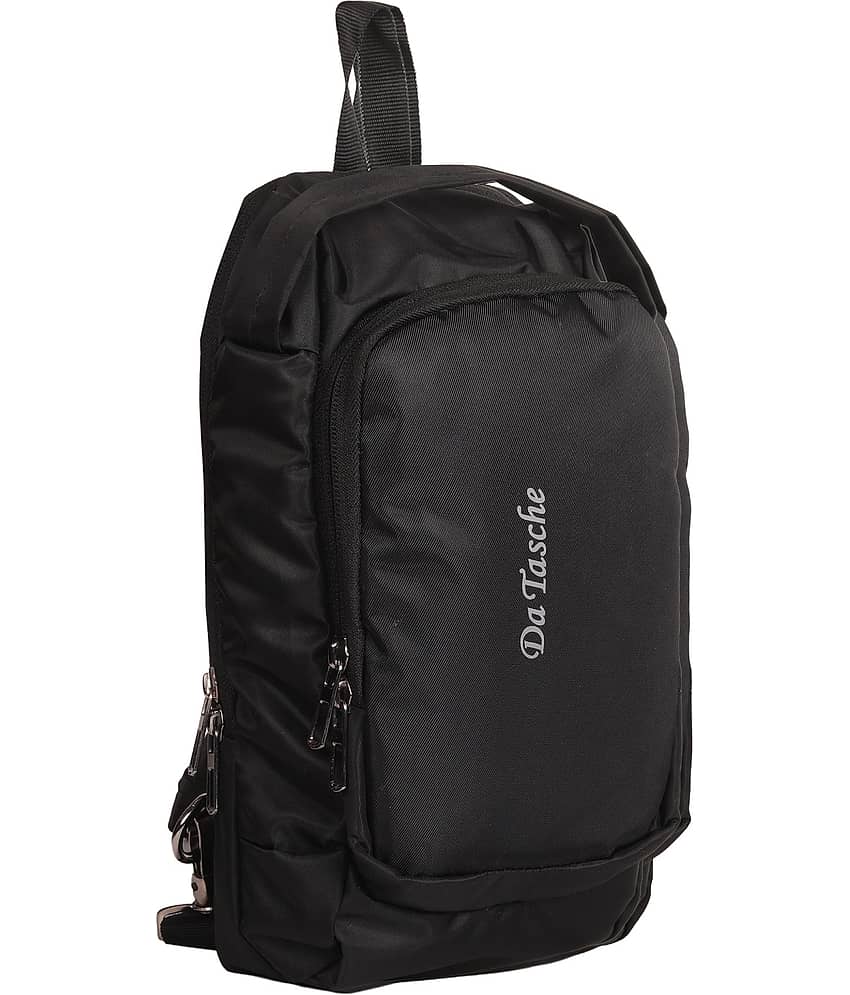 Da Tasche 8 Ltrs Polyester Backpack *For Boys & Girls ( Black )