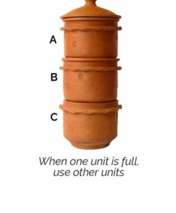 Khamba Composter | Terracotta stack home compost bin