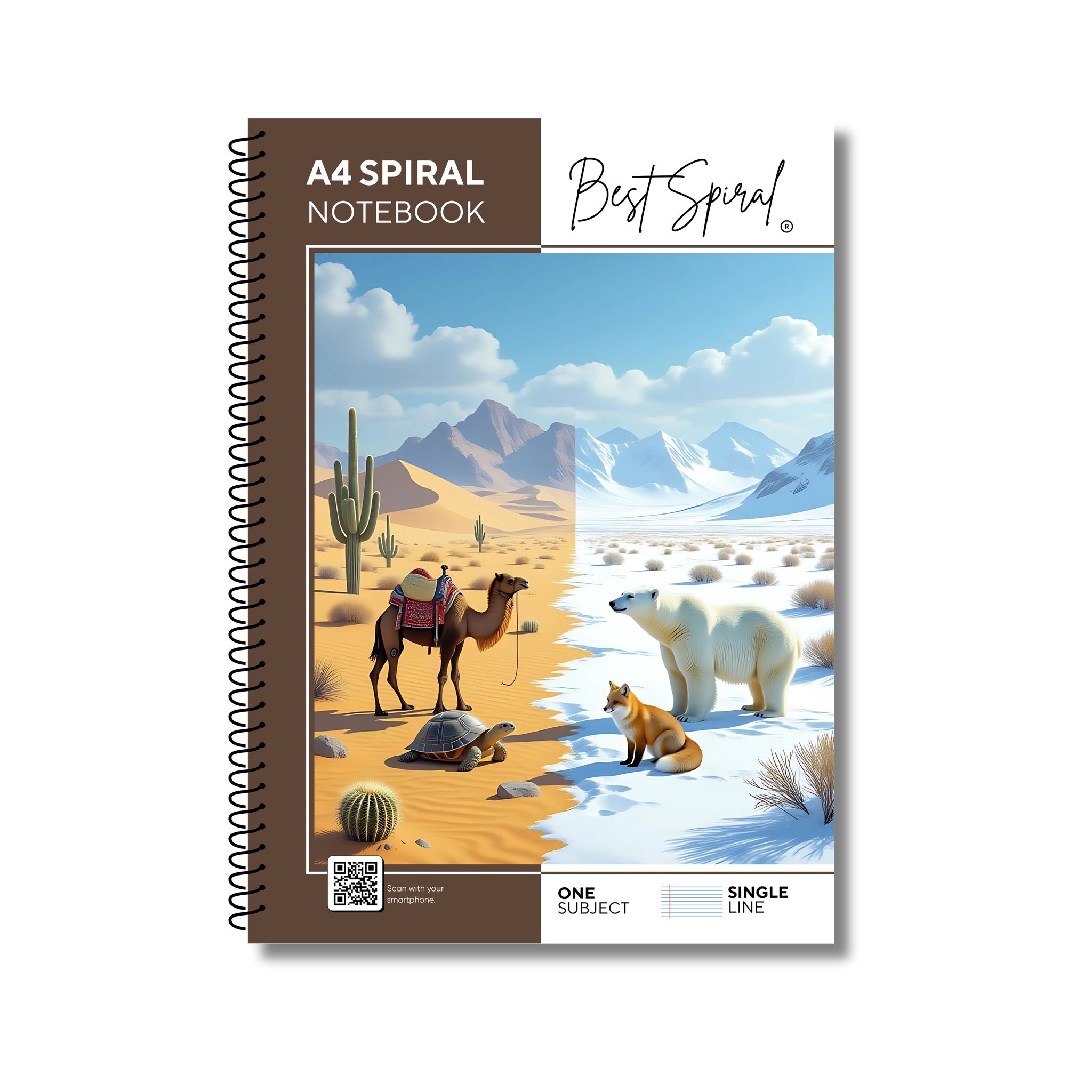 Best Spiral | 400 Pages | Single Line | A4 Spiral Notebook | 21 cm x 29.7 cm | Pack of 1