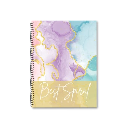 Best Spiral | 200 Pages | Single Line | Spiral Notebook | 18cm x 24cm | Pack of 4