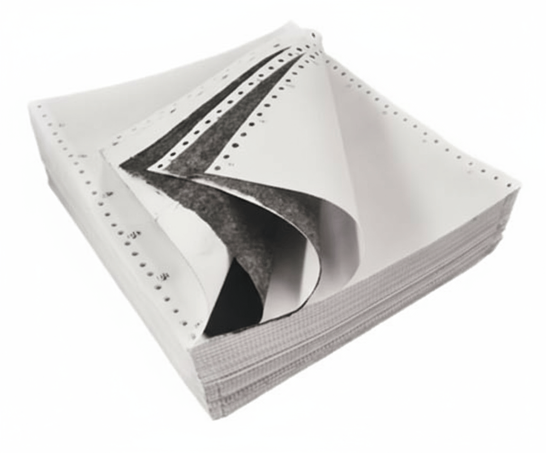 Dot Matrix Computer Paper 10x12", 3 Part with Carbon 250 Continuous Sets 10x12x3 Part-12" Cut 60 GSM, White