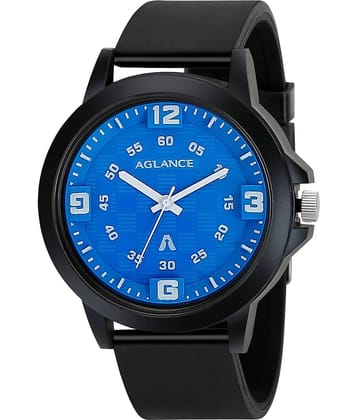 Aglance - Black Silicon Analog Men's Watch