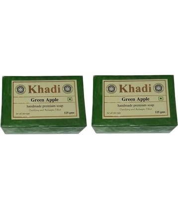 Khadi herbal Green Apple Soap Bathing Bar 125 gm Pack of 2