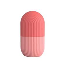 Coral Pink Silicone Ice Roller for Face & Eye Puffiness Relief