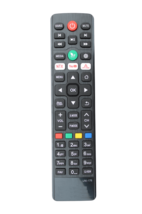 V3Deals Compatible for Remote Control Amstard/AkaiTv/Croma/Eston/Iconic/Micromax/T-Series/Vise TV/Dixon Remote/Beethosol Smart TvRemote Control - Please Match The Image with Your OldRemote (UNI 176)