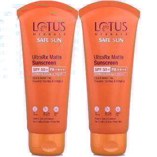 Lotus Herbals Sunscreen - Spf 50 Pa++++ Safe Sun Ultrarx Sunscreen Spf-50,Ss1 50G ( Pack Of 2 )