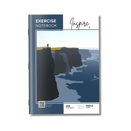 Inspire | Soft Bound | A4 Note Book | Single Line | 172 Pages | Pack Of 6