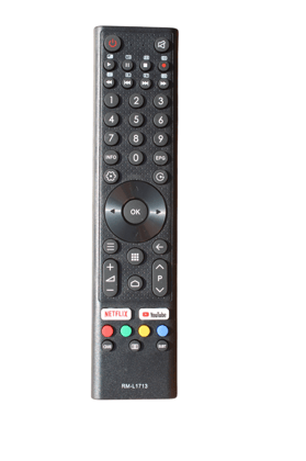 V3Deals Compatible Infinix 4k Smart TV Remote Control Infinix 12 with Netflix, YouTube Hotkeys (Exactly Same Remote Will Work Only) - Please Match The Image with Your Old Product (Infinix L1713)
