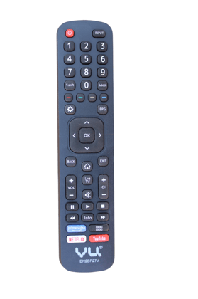 V3Deals VU/Lloyd/VPL/China/Chinese Smart LED/LCD EN2BP27V with Netflix, Prime Video & YouTube Hotkeys - Please Match The Image with Your Old Remote Before Ordering (VU 27)