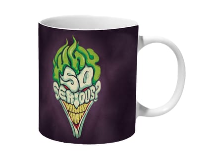 Multicolor Why So Serious Joker Art Ceramic Mug