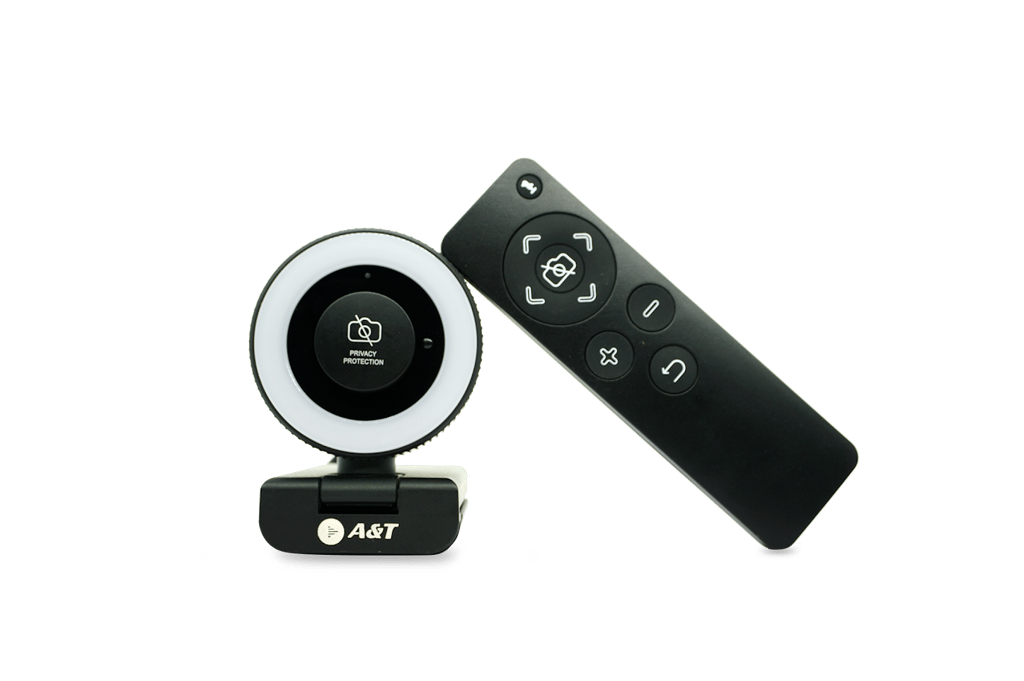 A&T Snap U3 Webcam with Ring Light and Remote Control 