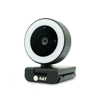 A&T Snap U3 Webcam with Ring Light and Remote Control 
