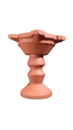 Terracotta Clay Diya Lamp Stand for Puja and Home Decor