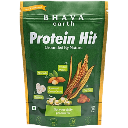Bhava Earth Protein Hit - Natural Plant-Based Protein Powder (New & Improved, 300g)