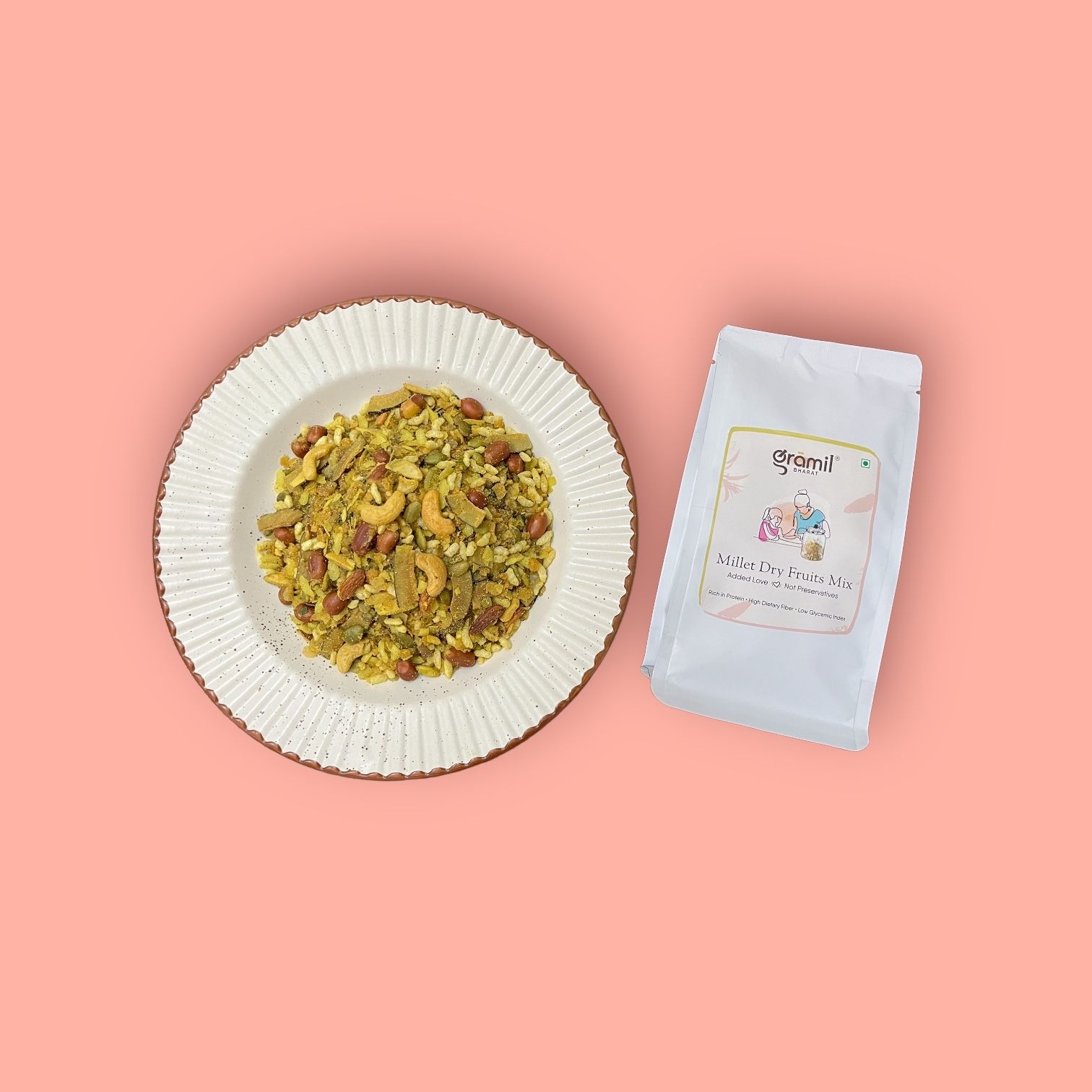 Gramil Millet Dry Fruits Mix (Millet Snack) | Box of 150g