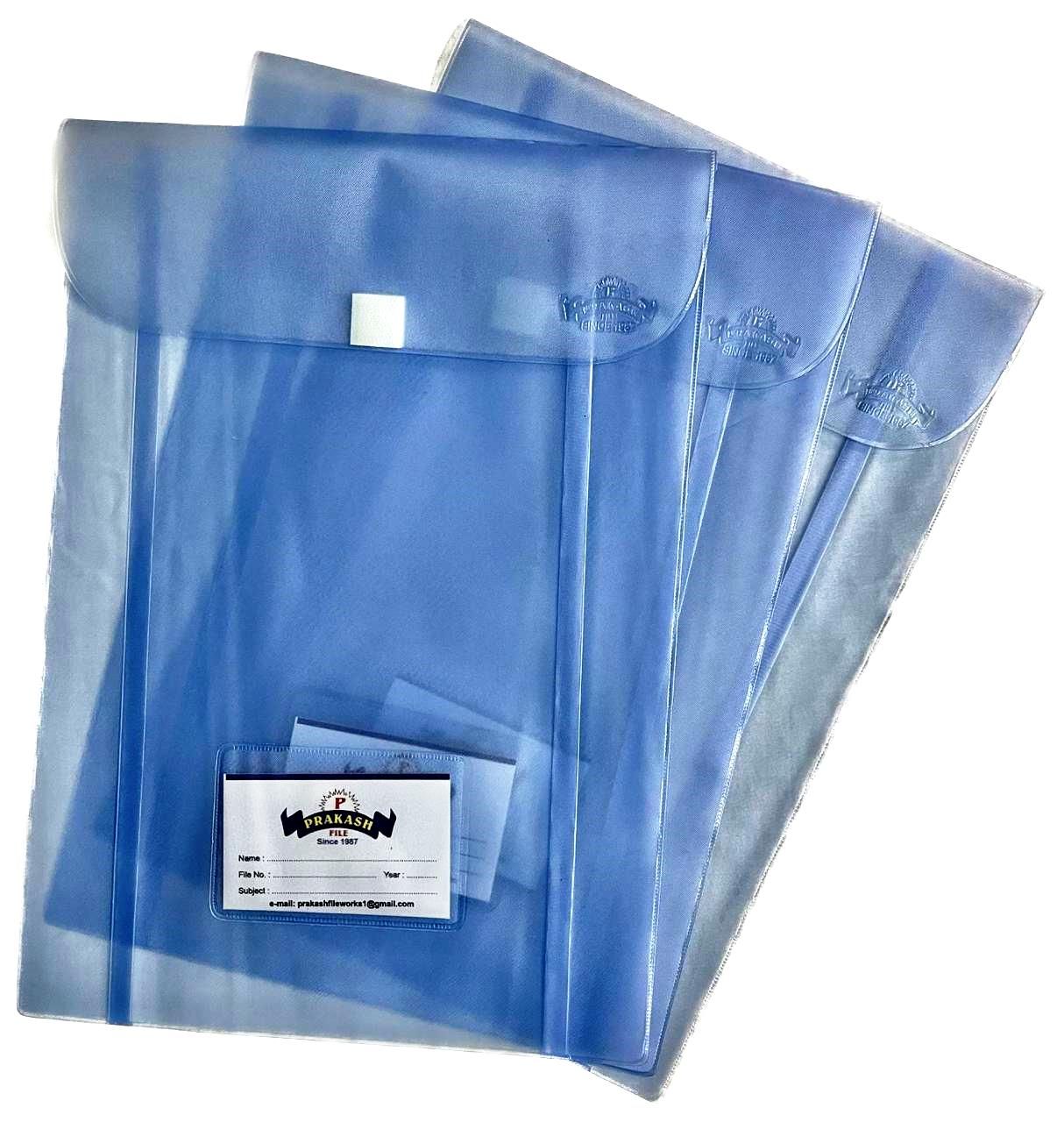 Prakash Plastic Button File Folder or Prakash 'Brick' Texture Document Bag