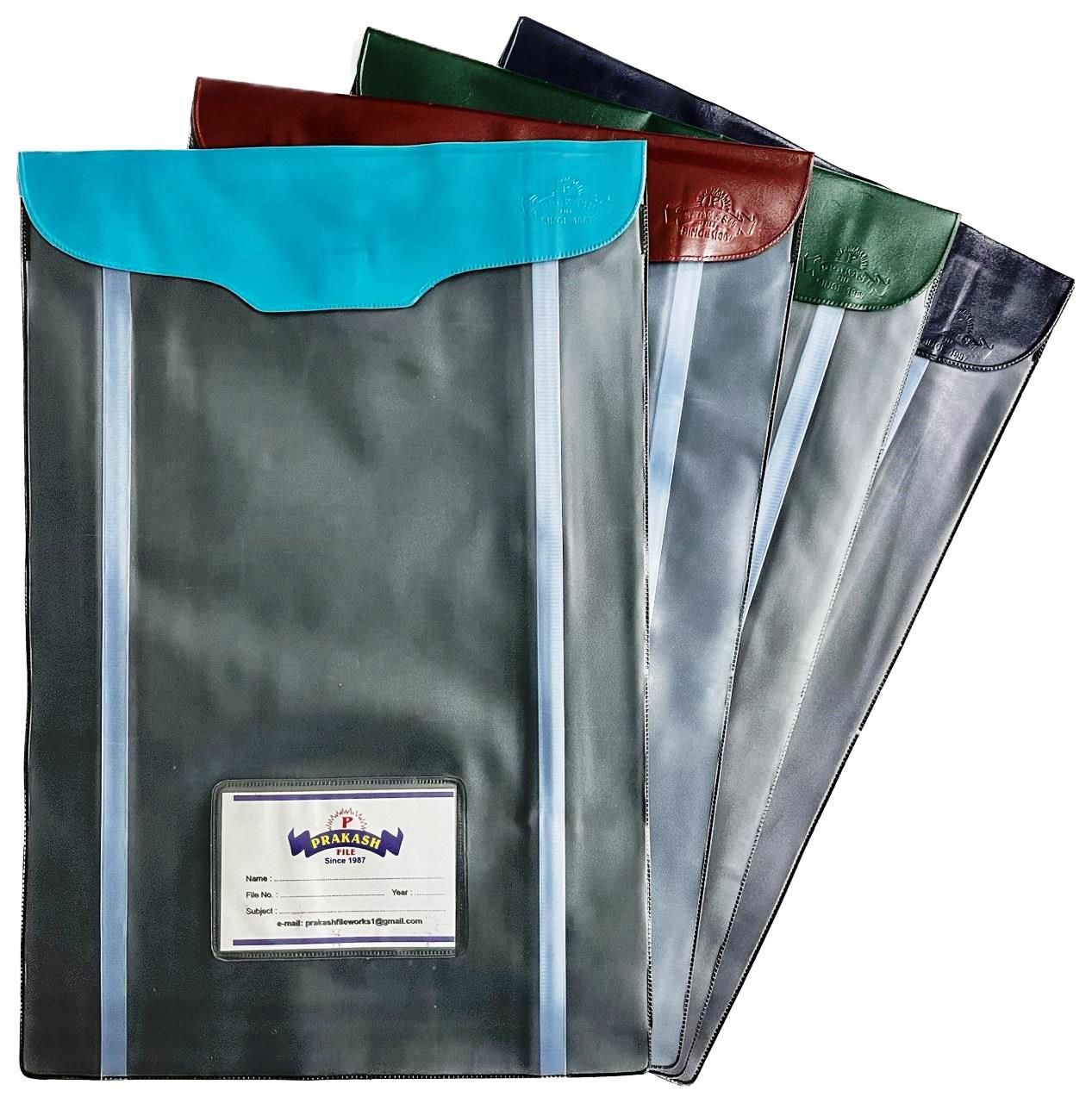 Prakash Plastic Button File Folder or Prakash 'Brick' Texture Document Envelope