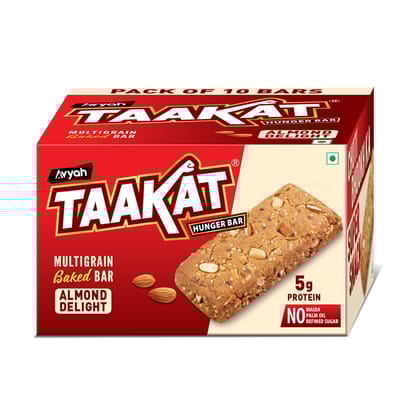 Taakt hunger Bar Almond Delight - Pack of 10 Taakt hunger Bar Almond Delight - Pack of 10