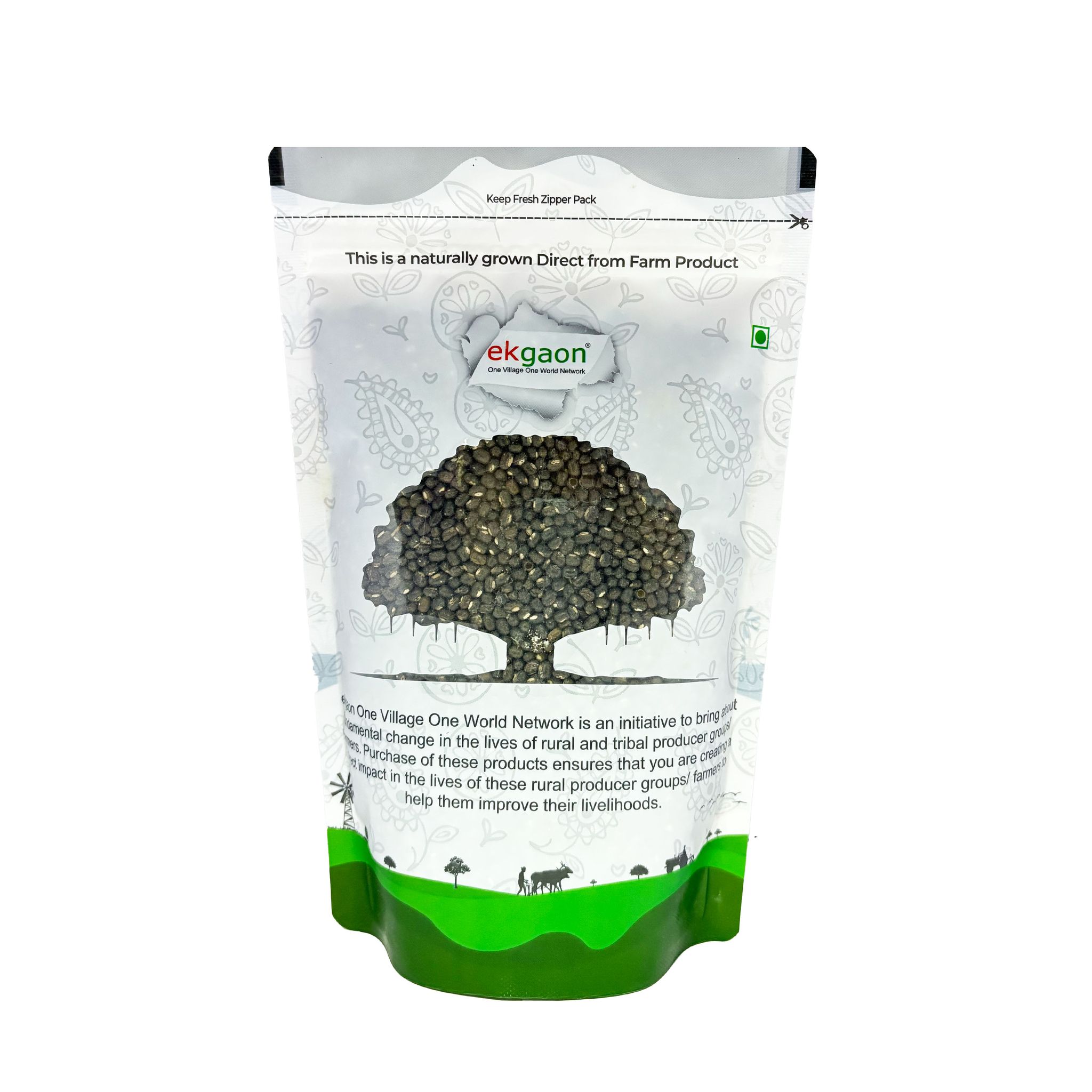 Unpolished Desi Urad Dal - Sabut (whole grain with skin Black Gram) 1 Kg