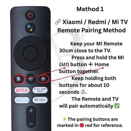 V3Deals Compatible Redmi Tv Remote Xiaomi Original for Smart Android 4K Led UHD HD Mi Television with Bluetooth Feature and Voice Command - Pairing Must (Redmi TV)