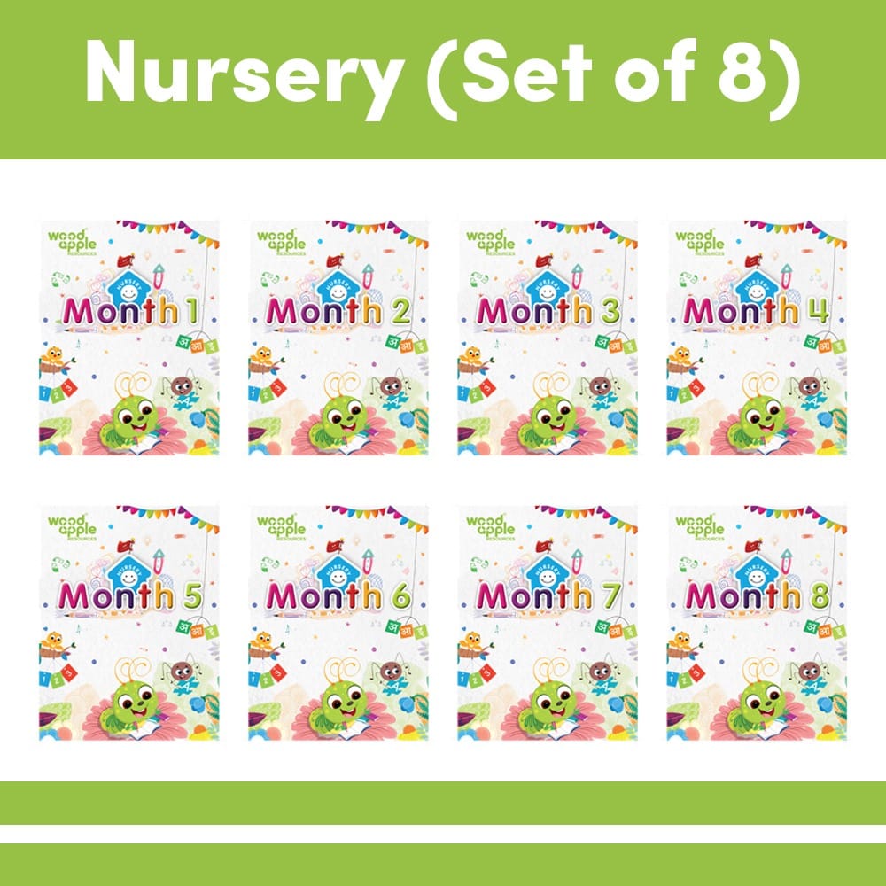 Home Schooling Kit B for Nursery | Set of 8 | For 3-5 years Kids | Early Learning Books with Hindi & English Alphabet Puzzles | Flash Cards, Wow Box , Magic Kit | Fun Educational Learning Kit for Kids