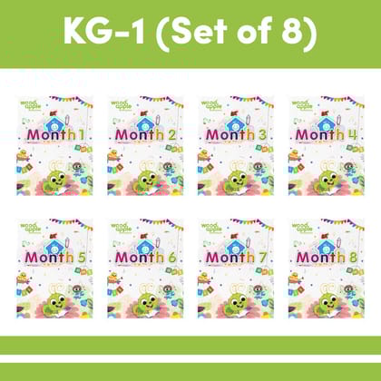 Home Schooling Kit C for KG-1 | Set of 8 | For 5-7 Years Kids | Early Learning Books with Hindi & English Alphabet Puzzles | Flash Cards, Wow Box , Magic Kit | Fun Educational Learning Kit for Kid