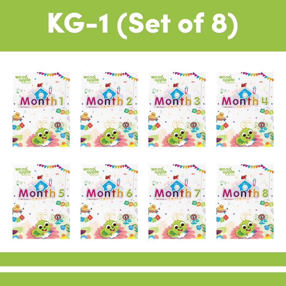 Home Schooling Kit C for KG-1 | Set of 8 | For 5-7 Years Kids | Early Learning Books with Hindi & English Alphabet Puzzles | Flash Cards, Wow Box , Magic Kit | Fun Educational Learning Kit for Kid