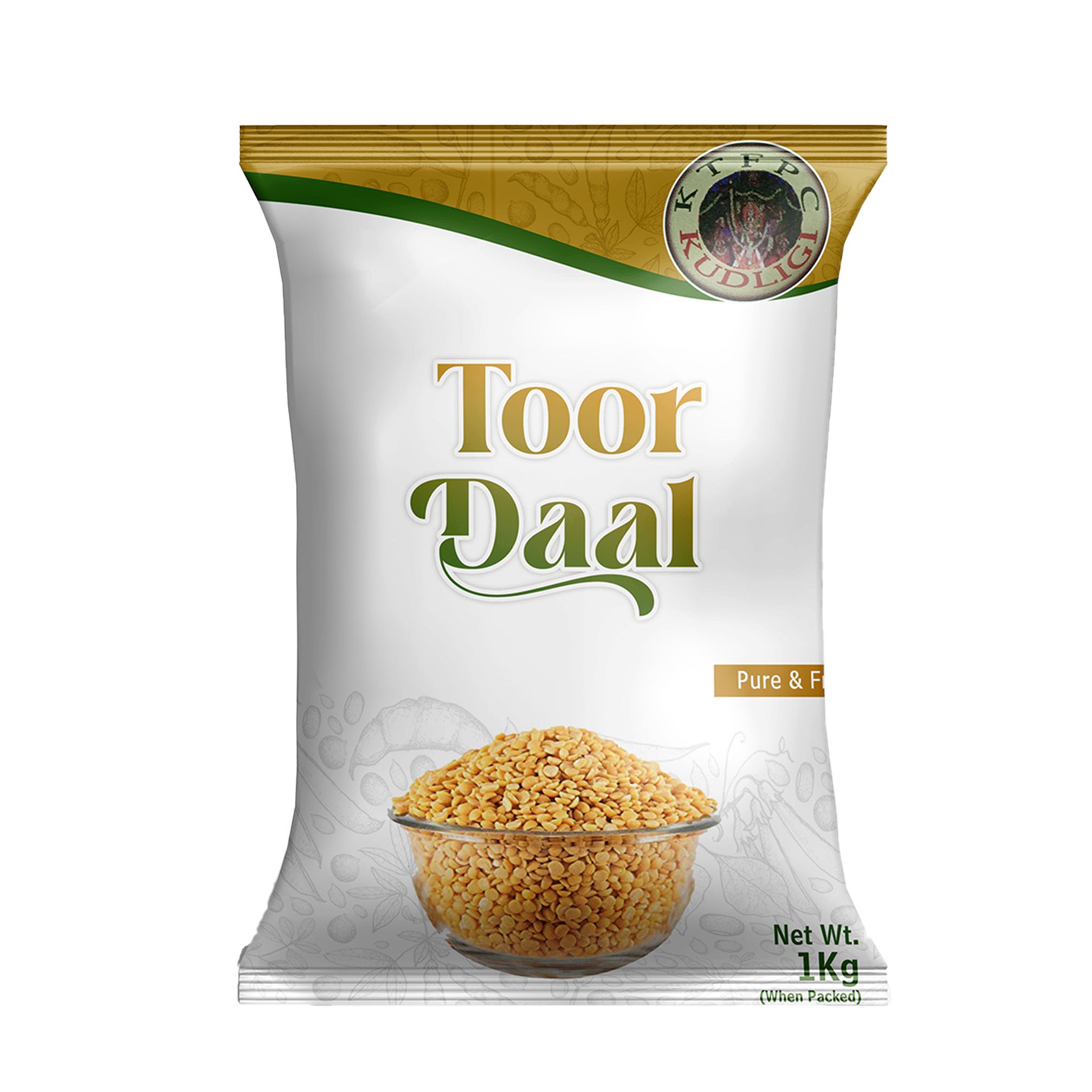 KUDLIG Pure & Fresh Toor Daal 1Kg
