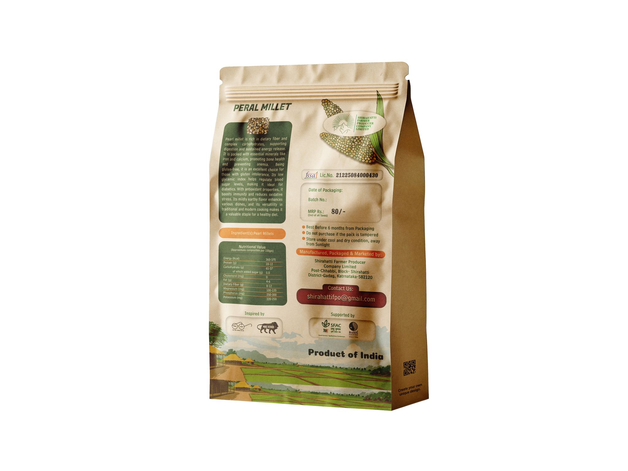 Shirahatti Farmer Producer Company Pearl Millet | Gluten-Free | Nutrient-Rich