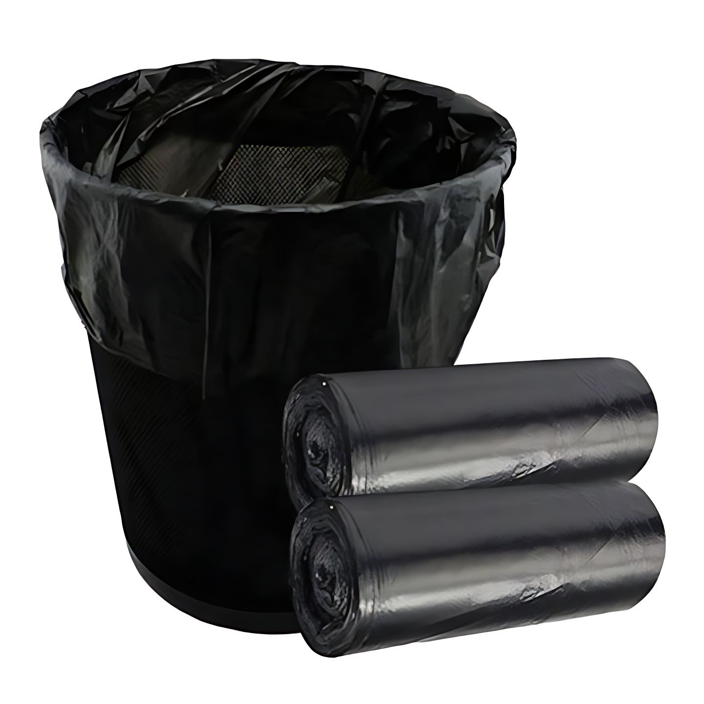 Garbage Bags Medium (100 Pcs) | 20 Pcs x Pack of 5 Rolls | 45x50cm Dustbin Bags, Trash Bags, Disposable Dustbin Covers for Wet & Dry Waste (Black Color)