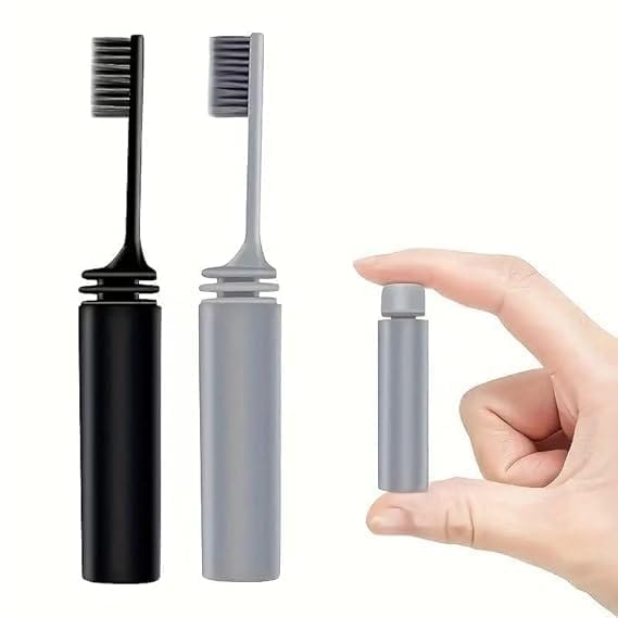 Travel Folding Toothbrush – 2 Pack | Compact & Foldable Toothbrush with Soft Bristles | Portable Toothbrush for Travel, Office & Camping