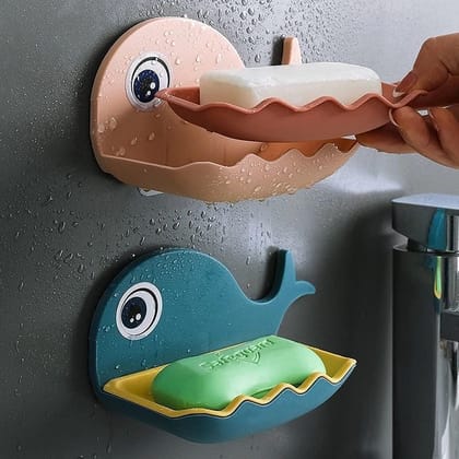 V3Deals Soap Stand Holder for Bathroom Kitchen Sink Magic Stickers Wall Mounted (Pack of 2 Pcs) Soap Dish Holder, Fish Design - Random Color V3Deals Soap Stand Holder for Bathroom Kitchen Sink Magic Stickers Wall Mounted (Pack of 2 Pcs) Soap Dish Holder, Fish Design - Random Color