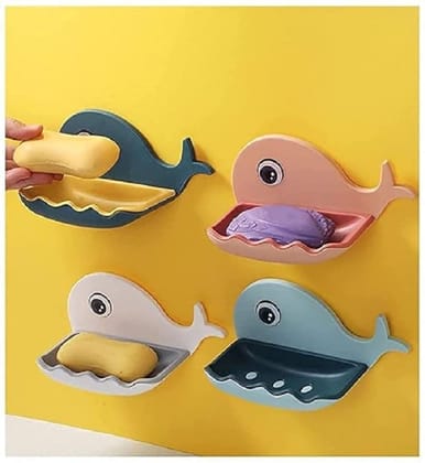 V3Deals Soap Stand Holder for Bathroom Kitchen Sink Magic Stickers Wall Mounted (Pack of 4 Pcs) Soap Dish Holder, Fish Design - Random Color V3Deals Soap Stand Holder for Bathroom Kitchen Sink Magic Stickers Wall Mounted (Pack of 4 Pcs) Soap Dish Holder, Fish Design - Random Color