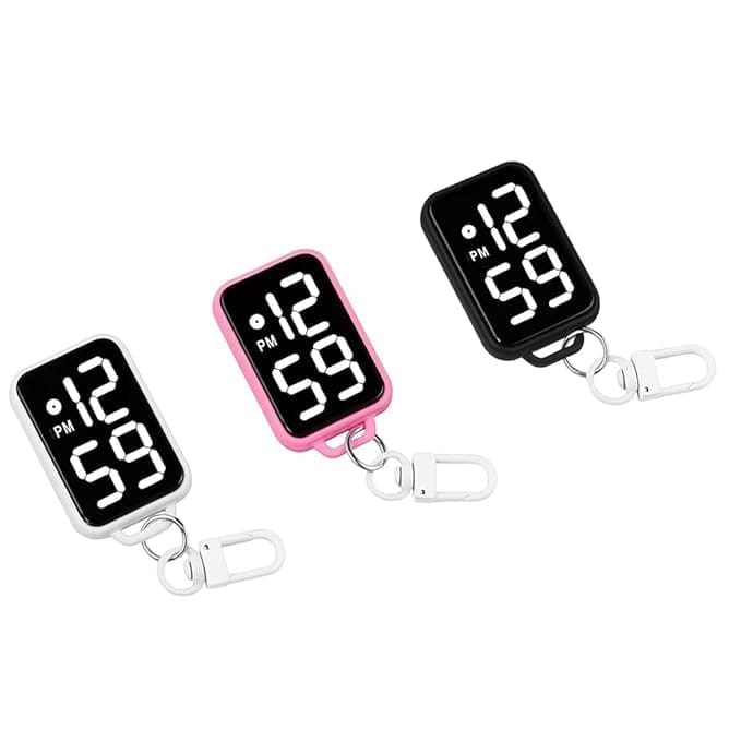 LED Digital Display Keychain Watch - Portable Digital Pocket Watch 