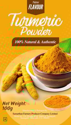 New FLAVOUR 100% Natural & Authentic Turmeric Powder 100g