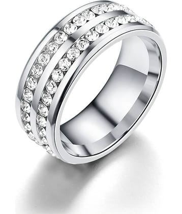 FASHION FRILL - Silver Rings ( Pack of 1 )