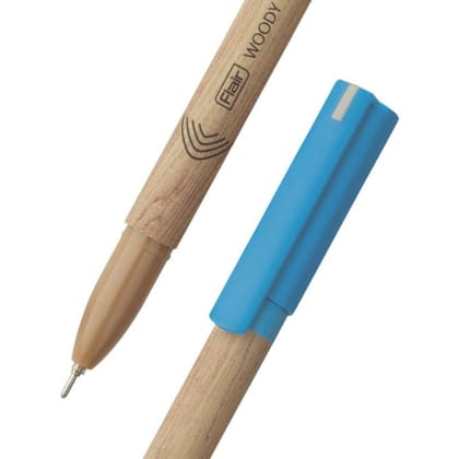 Flair Woody Ballpoint Pen - Blue (Pack of 10pcs)