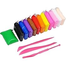 Soft & Spongy Multicolor Clay – Pack of 12pcs