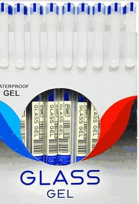 🖊️ Flair Glass Gel – Blue Ink (Pack of 10pcs)