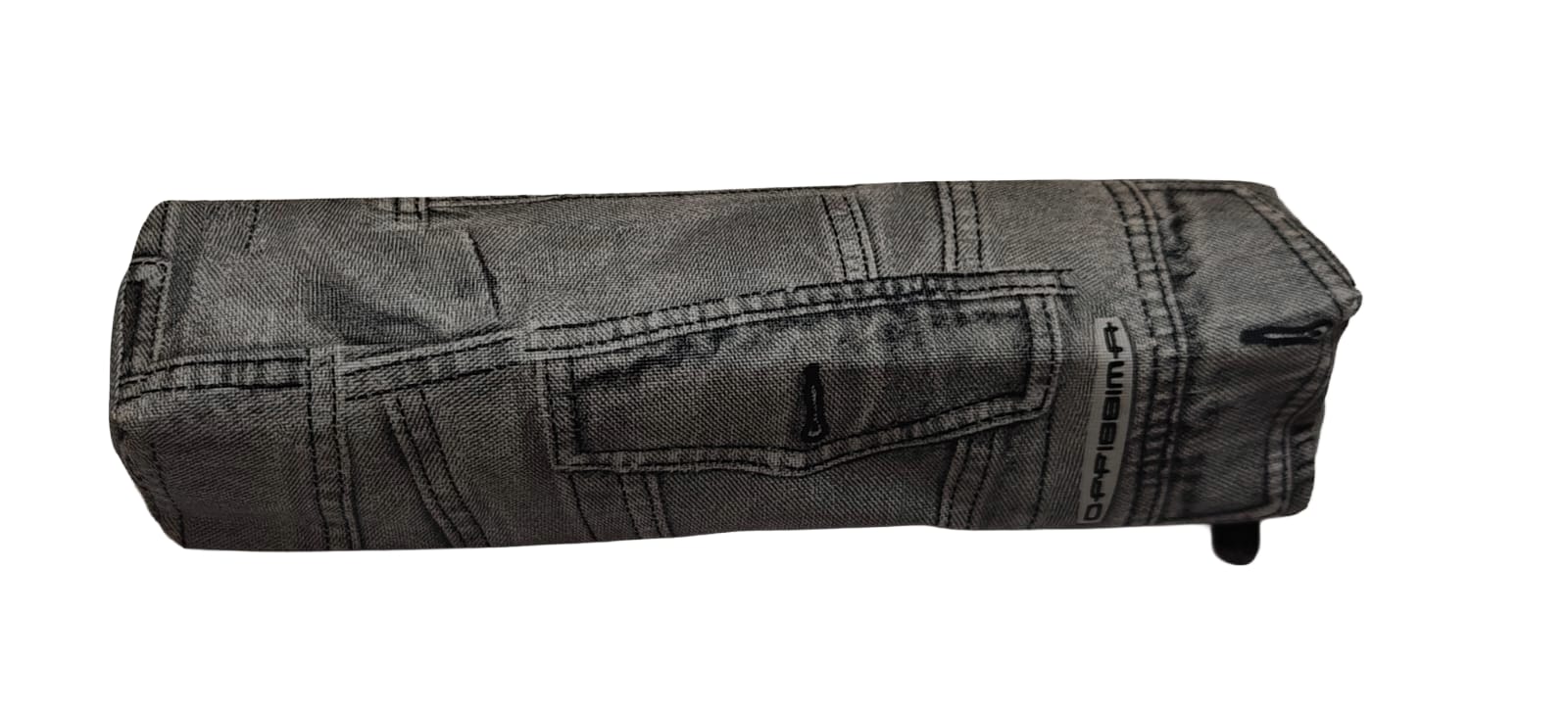 OPPIBIMA Distressed Dark Grey Denim Look Pencil Case Pouch