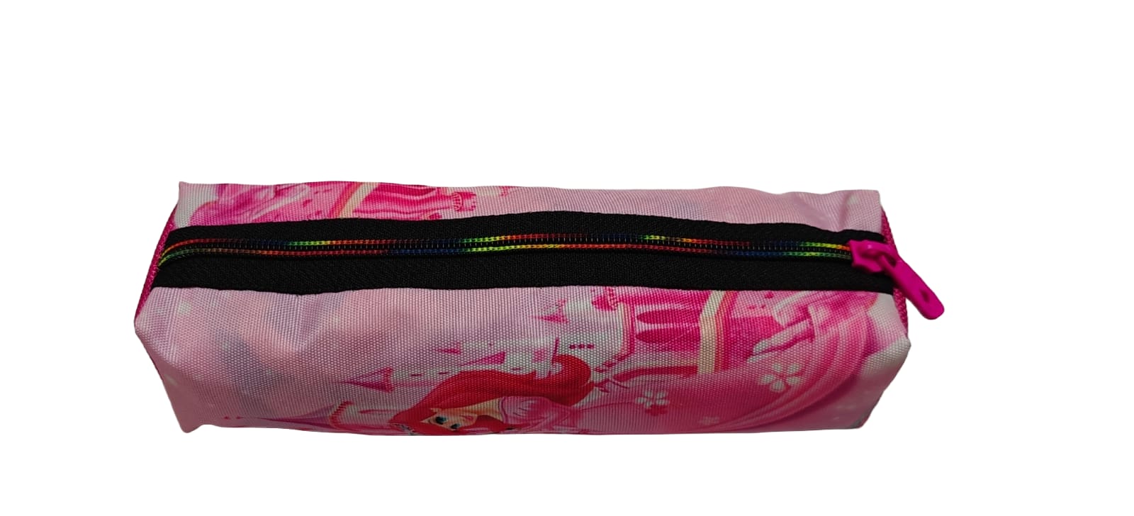 Stylish Pink Floral Pencil Case Stationery Pouch with Zipper Closure
