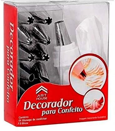 CAKE DECORATOR NOZZEL - 12-Piece Stainless Steel Cake Icing Decorating Set with Reusable Piping Bag & Tips