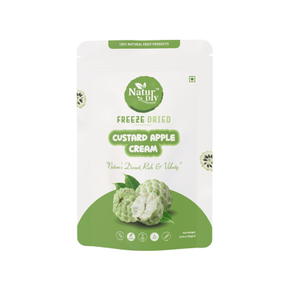 NaturDry Freeze-Dried Custard Apple Cream | 100% Natural, No Added Sugar, Gluten Free | Healthy Snack | 18g