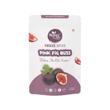 NaturDry Freeze Dried Pink Fig Bliss | 100% Natural, No Added Sugar, Gluten Free | Healthy Snack | 20g