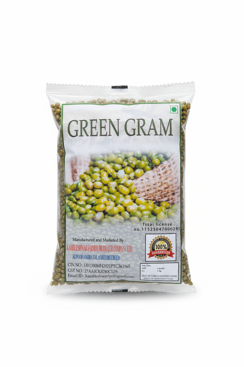 Premium Whole Green Gram (Moong Dal) - Healthy & Nutritious, 1 Kg Pack