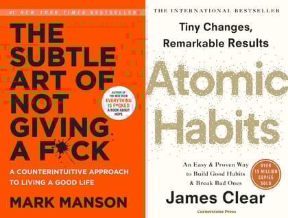 The Subtle Art of Not Giving a F*ck & Atomic Habits Bestseller Books