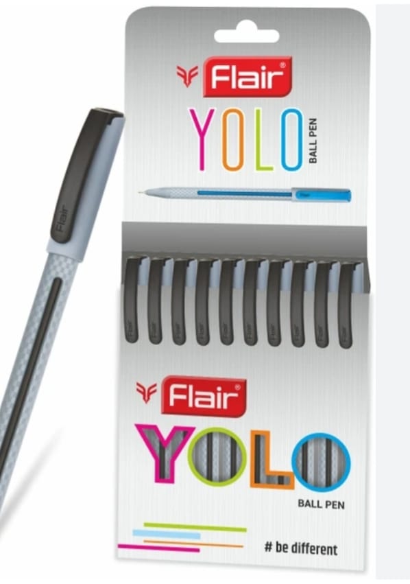 Flair Yolo Ballpoint Pen - Black (pack of 10pcs)