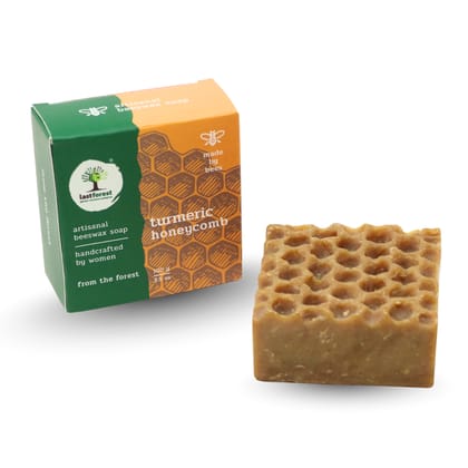Artisanal Handmade 'Honeycomb' Beeswax Soap – Turmeric